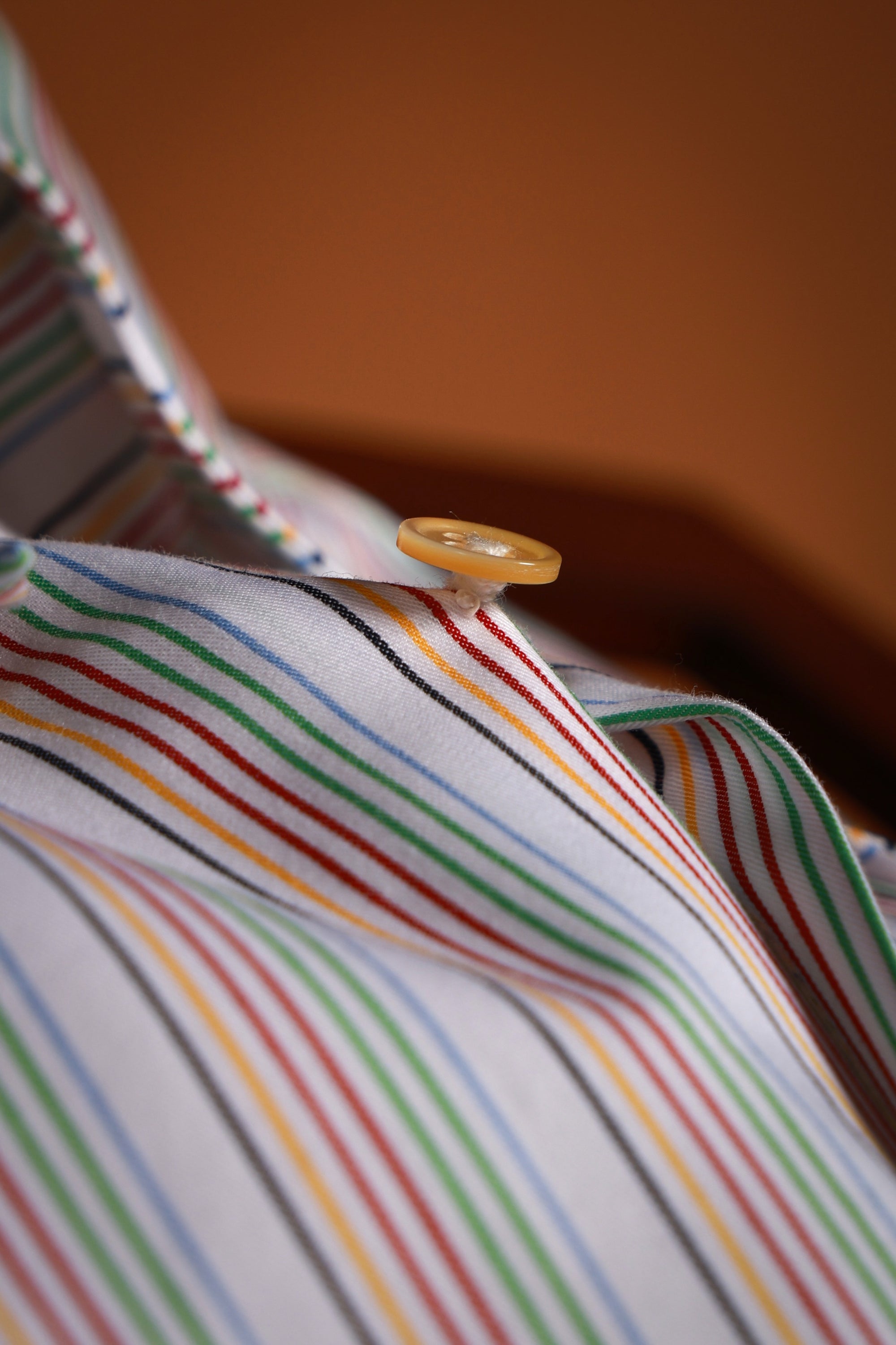 Ugentle Long Point Collar Shirt — Capri Stripe