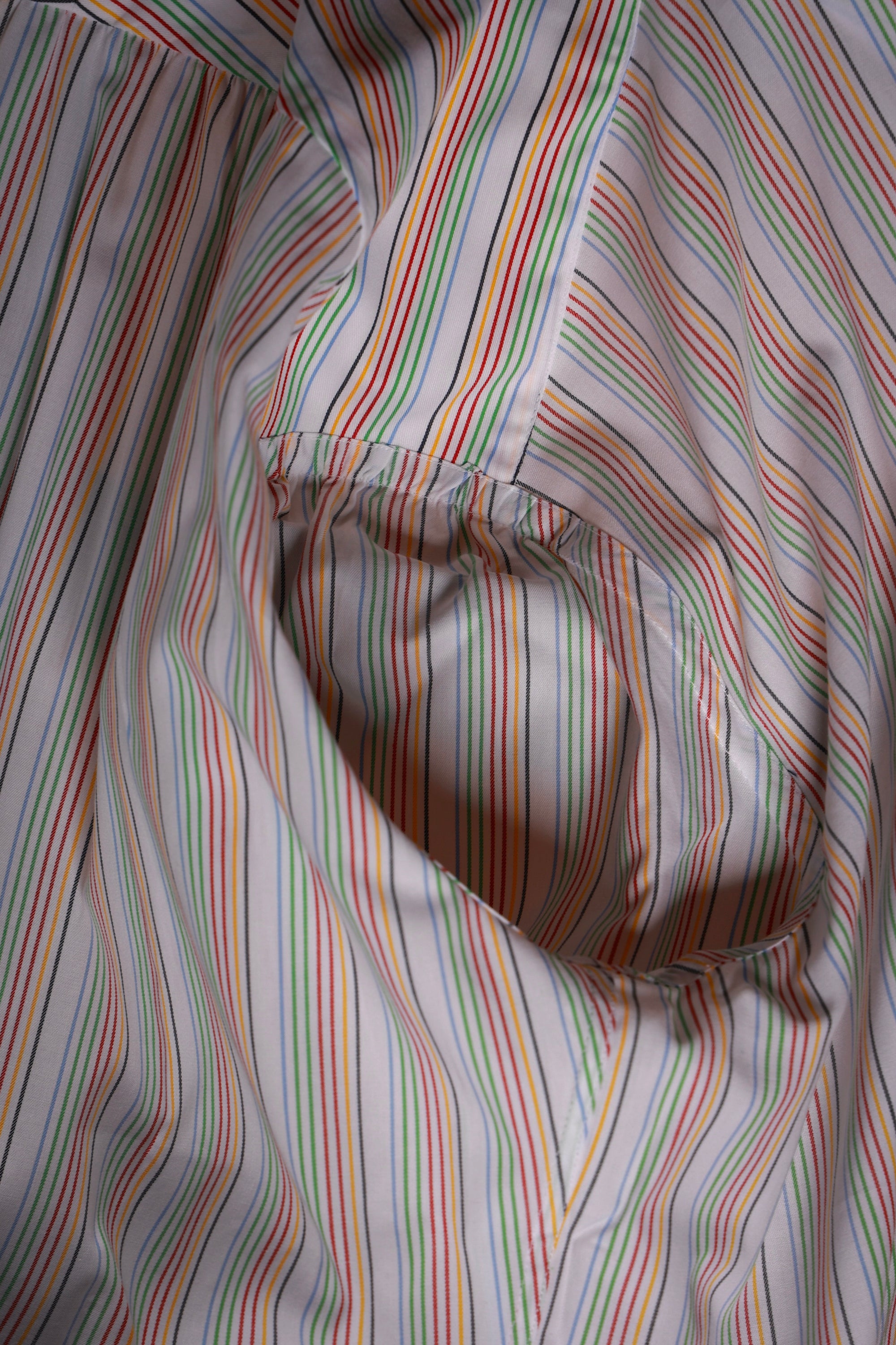 Ugentle Long Point Collar Shirt — Capri Stripe