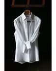 Ugentle One-piece Collar Linen Shirt — Neutral