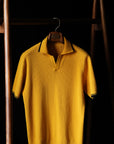 Ugentle Buttonless Cotton Knitted Polo Amber Gold
