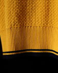 Ugentle Buttonless Cotton Knitted Polo Amber Gold