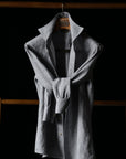 Ugentle Spread Collar Linen Shirt — Grey