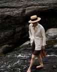 Ugentle Gurkha Linen Shorts — Brown