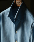Ugentle One-piece Collar Shirt — Washed Denim