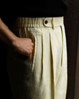 Ugentle Linen Trousers — Ivory