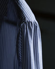 Ugentle One-piece Collar CANCLINI Shirt — Blue Pencil Stripe