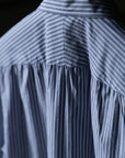 Ugentle One-piece Collar CANCLINI Shirt — Blue Pencil Stripe