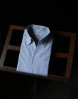 Ugentle One-piece Collar CANCLINI Shirt — Blue Pencil Stripe