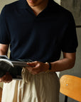 Ugentle Cotton/Cashmere Classic Polo Navy