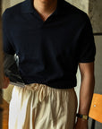 Ugentle Cotton/Cashmere Classic Polo Navy