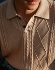 Ugentle Linen/Cotton Knitted Polo Beige