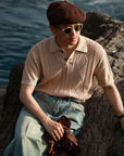 Ugentle Linen/Cotton Knitted Polo Beige