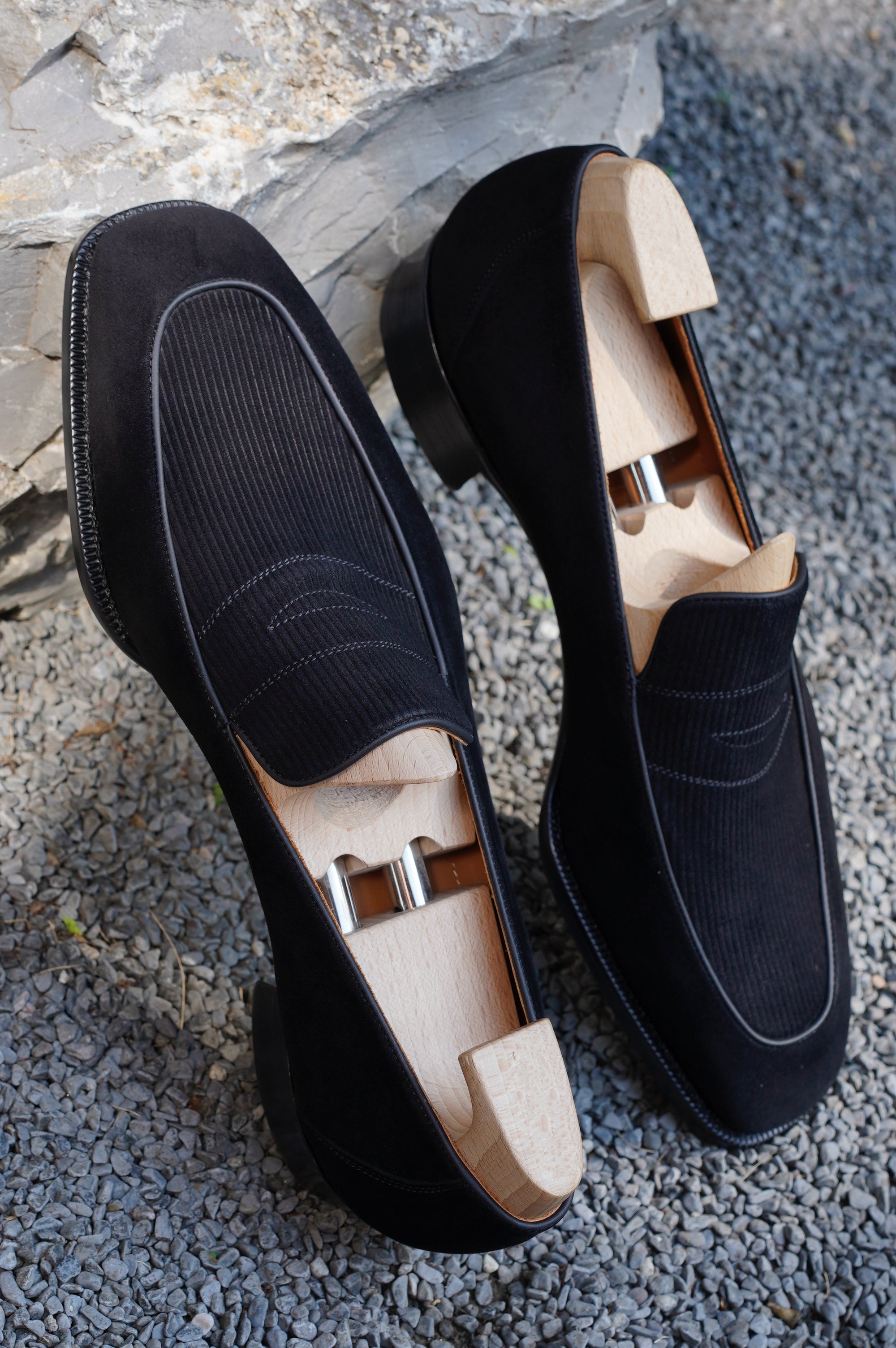 Corduroy Loafers Black