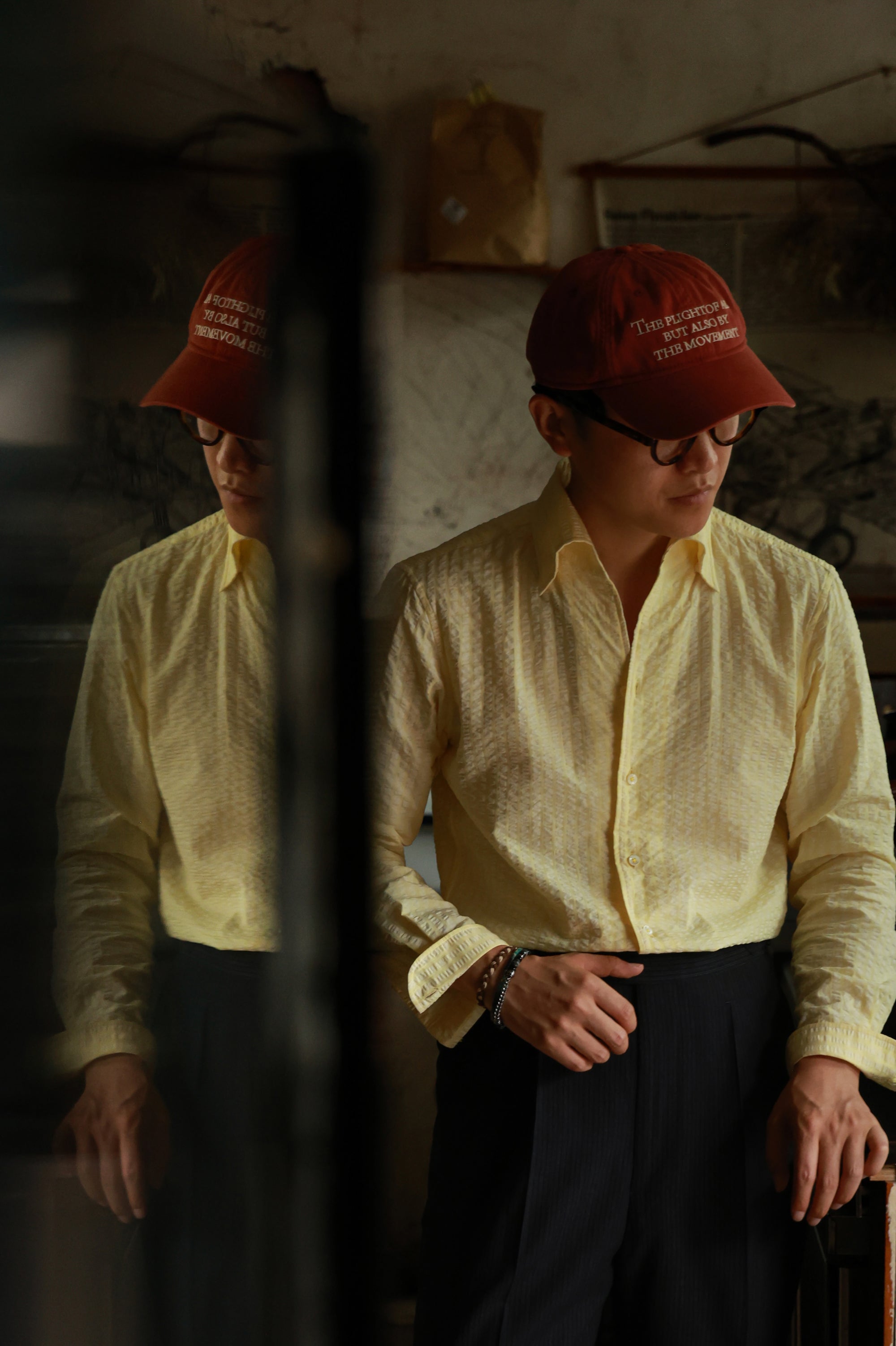 Ugentle One-piece Collar Shirt — Seersucker Lemon