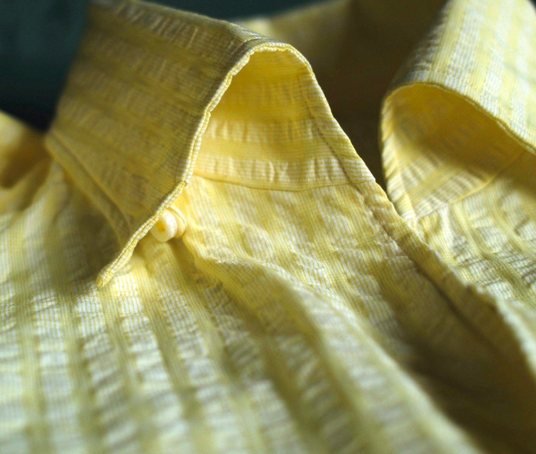 Ugentle One-piece Collar Shirt — Seersucker Lemon