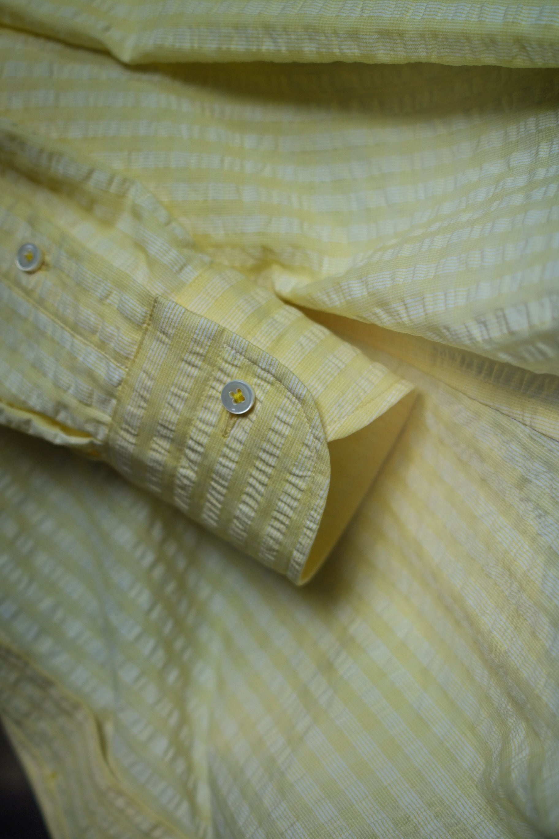 Ugentle One-piece Collar Shirt — Seersucker Lemon