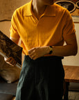 Ugentle Cotton/Cashmere Classic Polo Amber Gold
