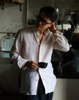 Ugentle Spread Collar Linen Shirt — Bagie