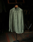 Ugentle Spread Collar Linen Shirt — Jade