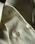 Ugentle Long Point Collar Shirt — Pearl White