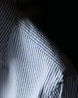 Ugentle One-piece Collar Shirt — Blue Pencil Stripe Seersucker