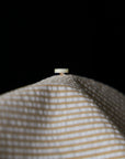 Ugentle One-piece Collar Shirt — Brown Pencil Stripe Seersucker