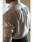 Ugentle One-piece Collar Linen Shirt — Neutral