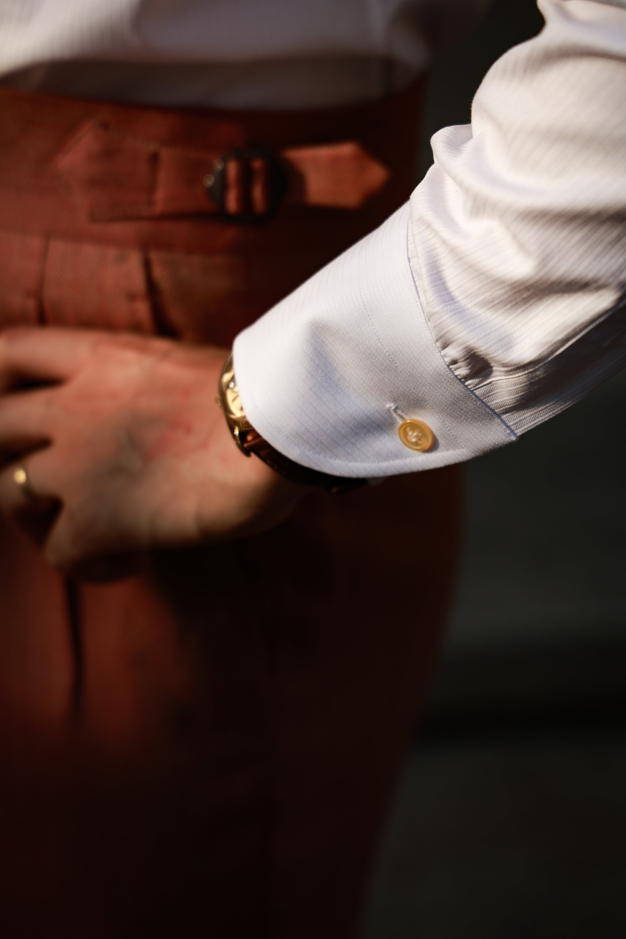 Ugentle One-piece Collar Shirt — White