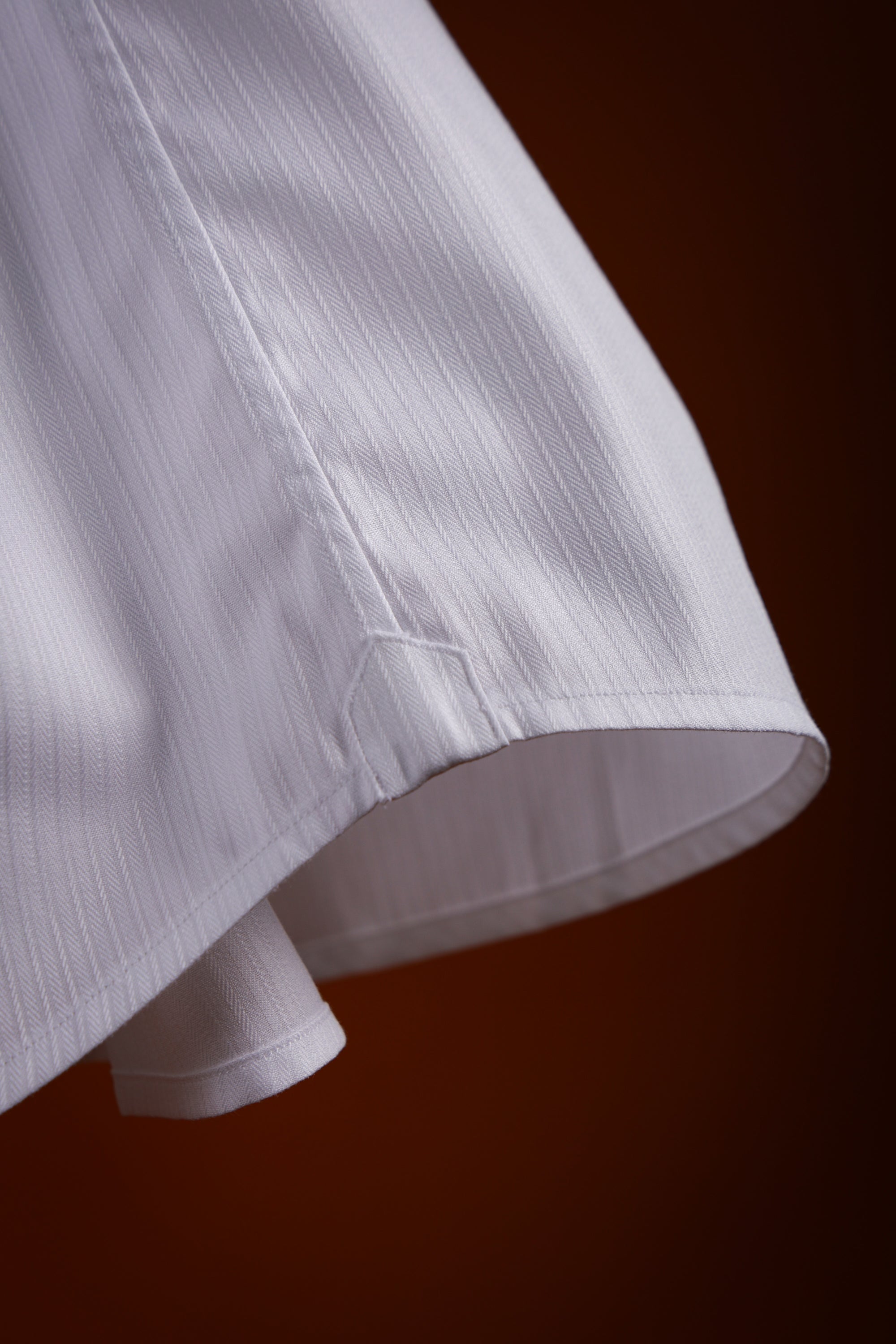 Ugentle Long Point Collar Shirt — Pencil Navy Stripe