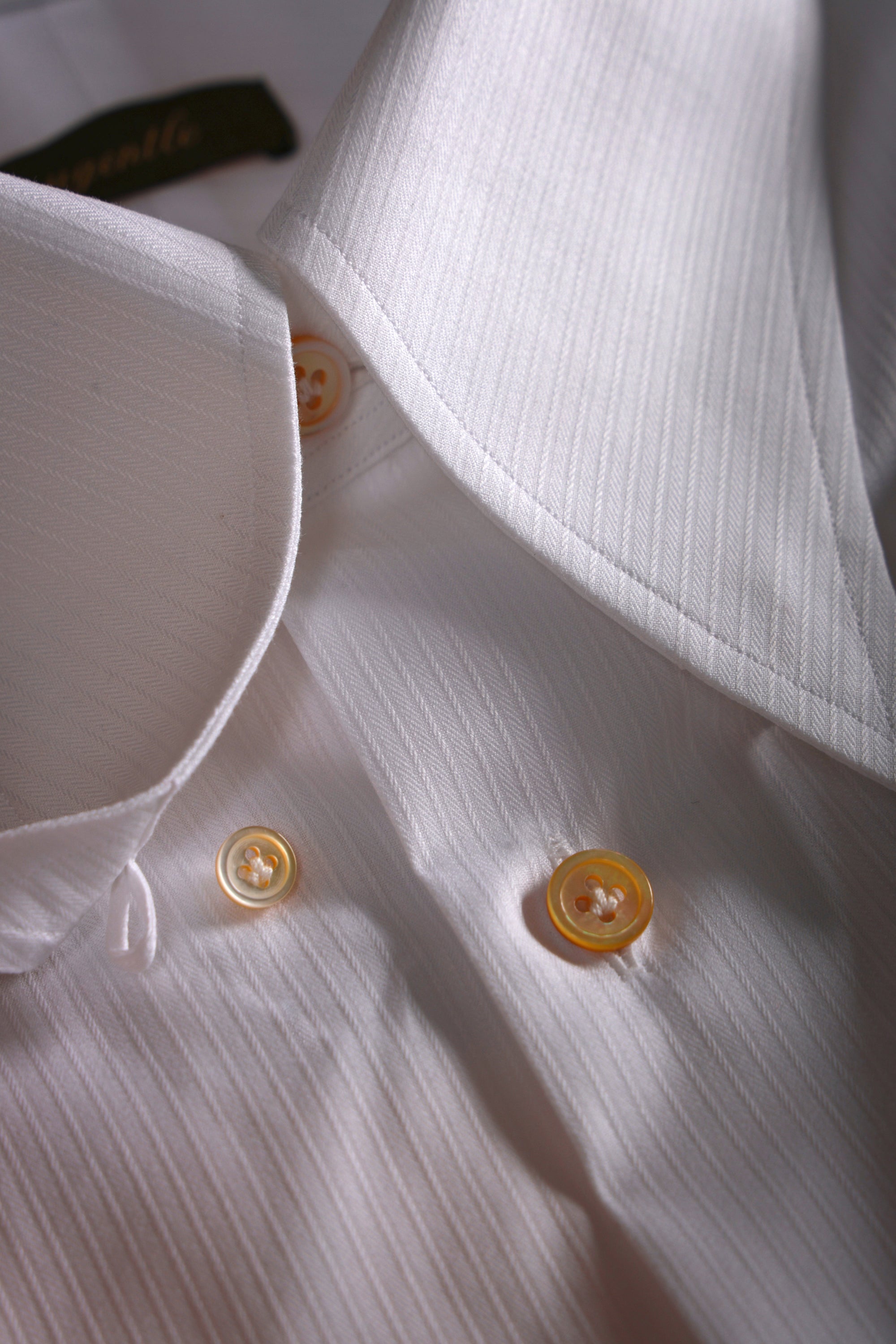 Ugentle Long Point Collar Shirt — Pencil Navy Stripe