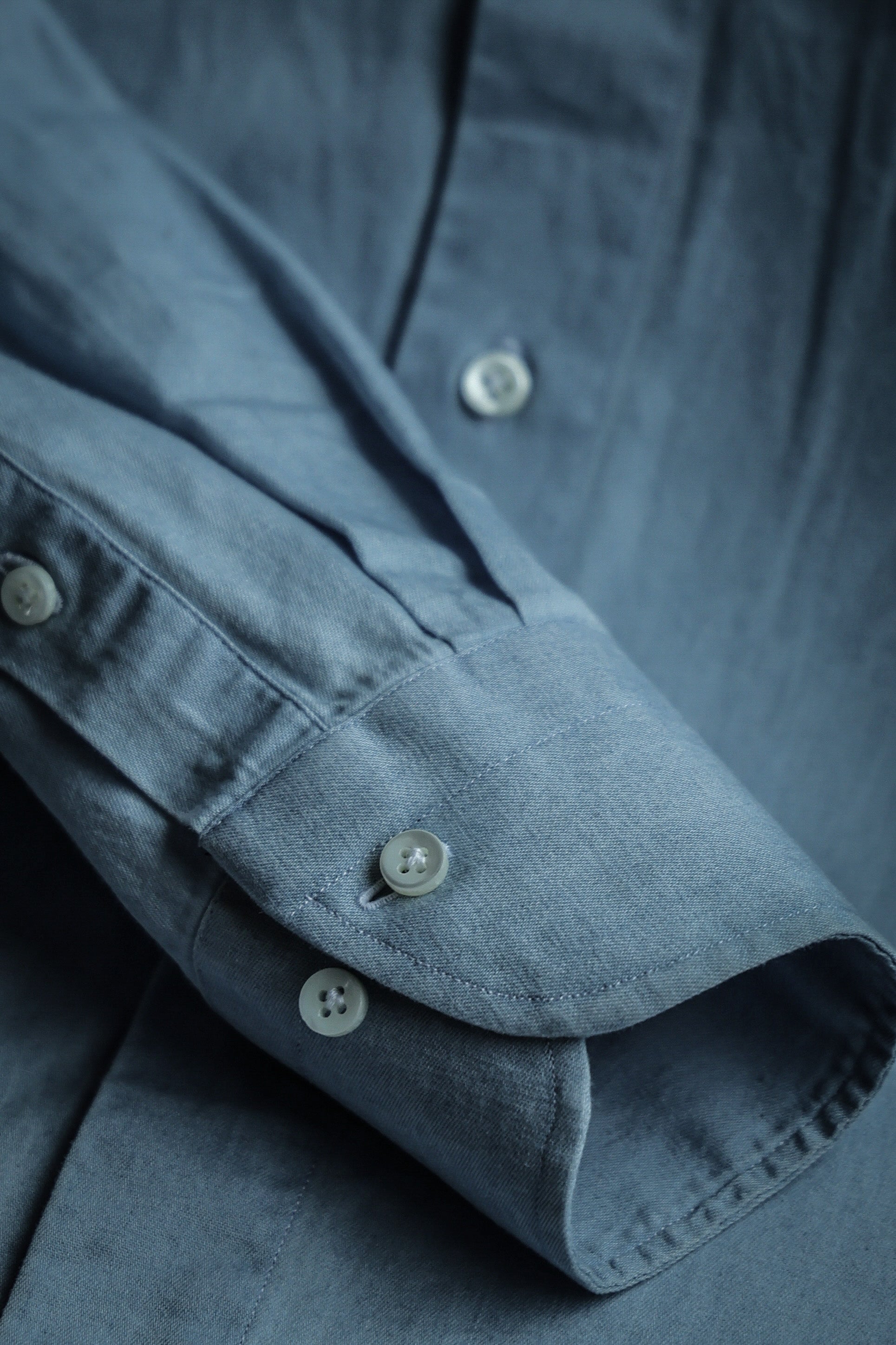 Ugentle Button Down Collar Shirt — Washed Denim