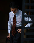 Ugentle Contrast Collar Long Point Collar Shirt — Capri Stripe