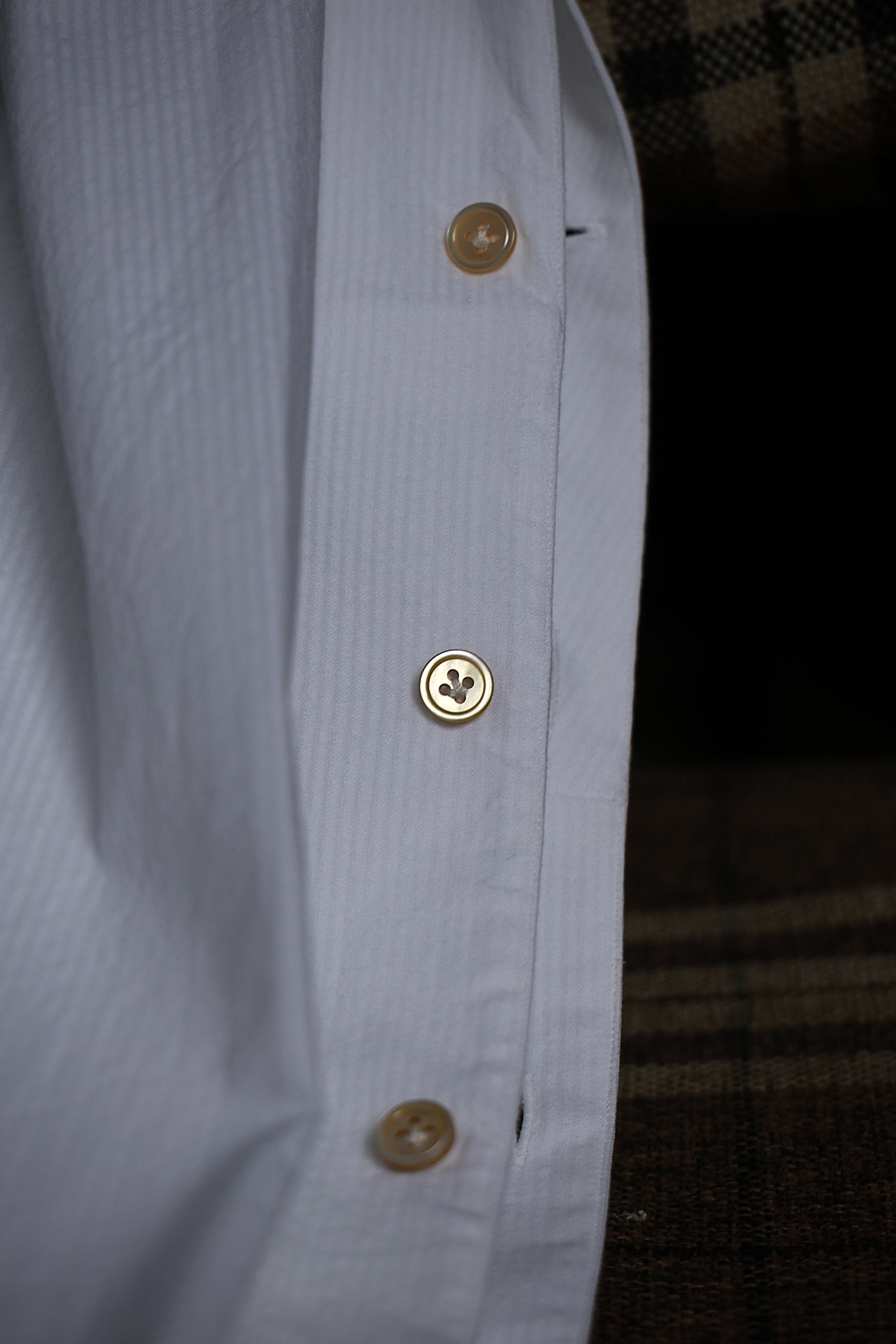 Ugentle One-piece Collar Shirt — Neutral Seersucker
