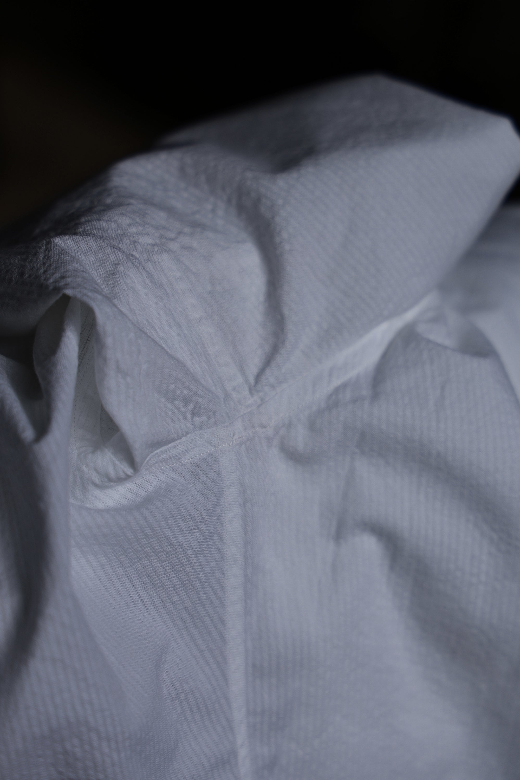 Ugentle One-piece Collar Shirt — Neutral Seersucker