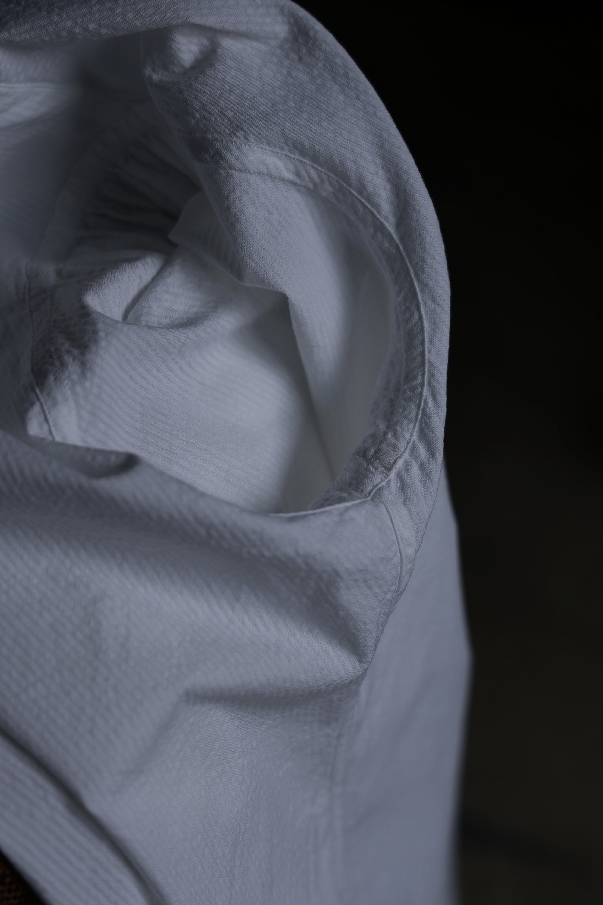 Ugentle One-piece Collar Shirt — Neutral Seersucker