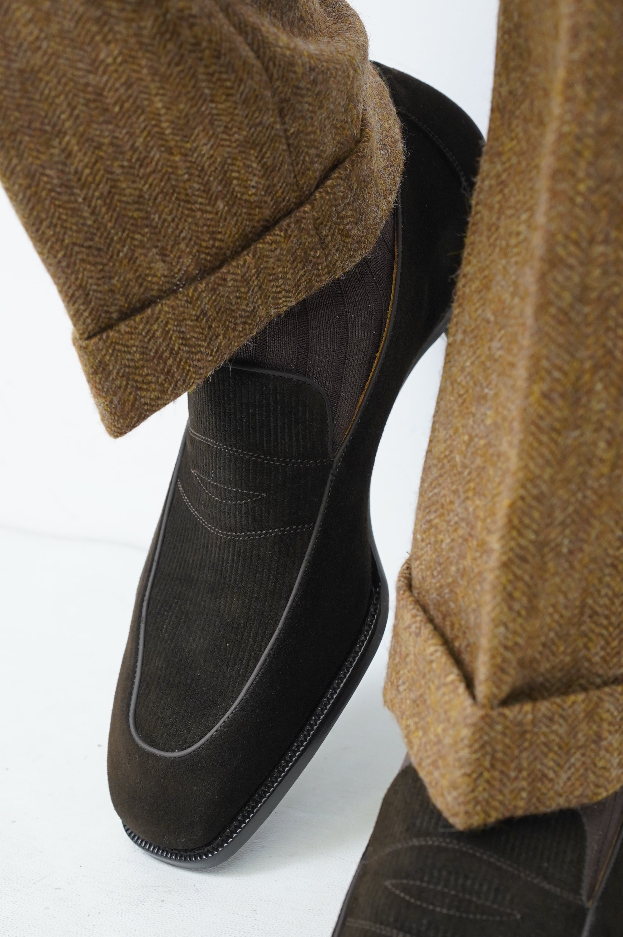 Corduroy Loafers Dark Brown