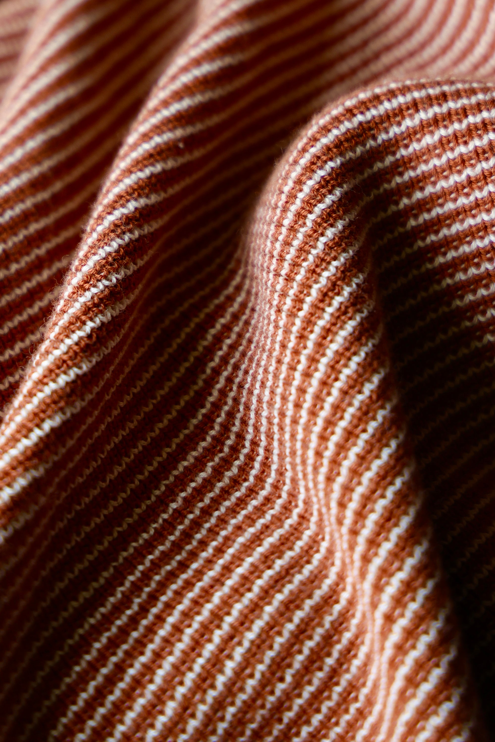 Ugentle Open Collar Cotton Knitted Polo Terracotta