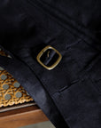 Ugentle Gurkha Linen Shorts — Navy