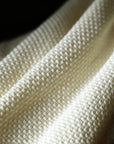 Ugentle Buttonless Cotton Knitted Polo Off White