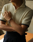 Ugentle Buttonless Cotton Knitted Polo Off White