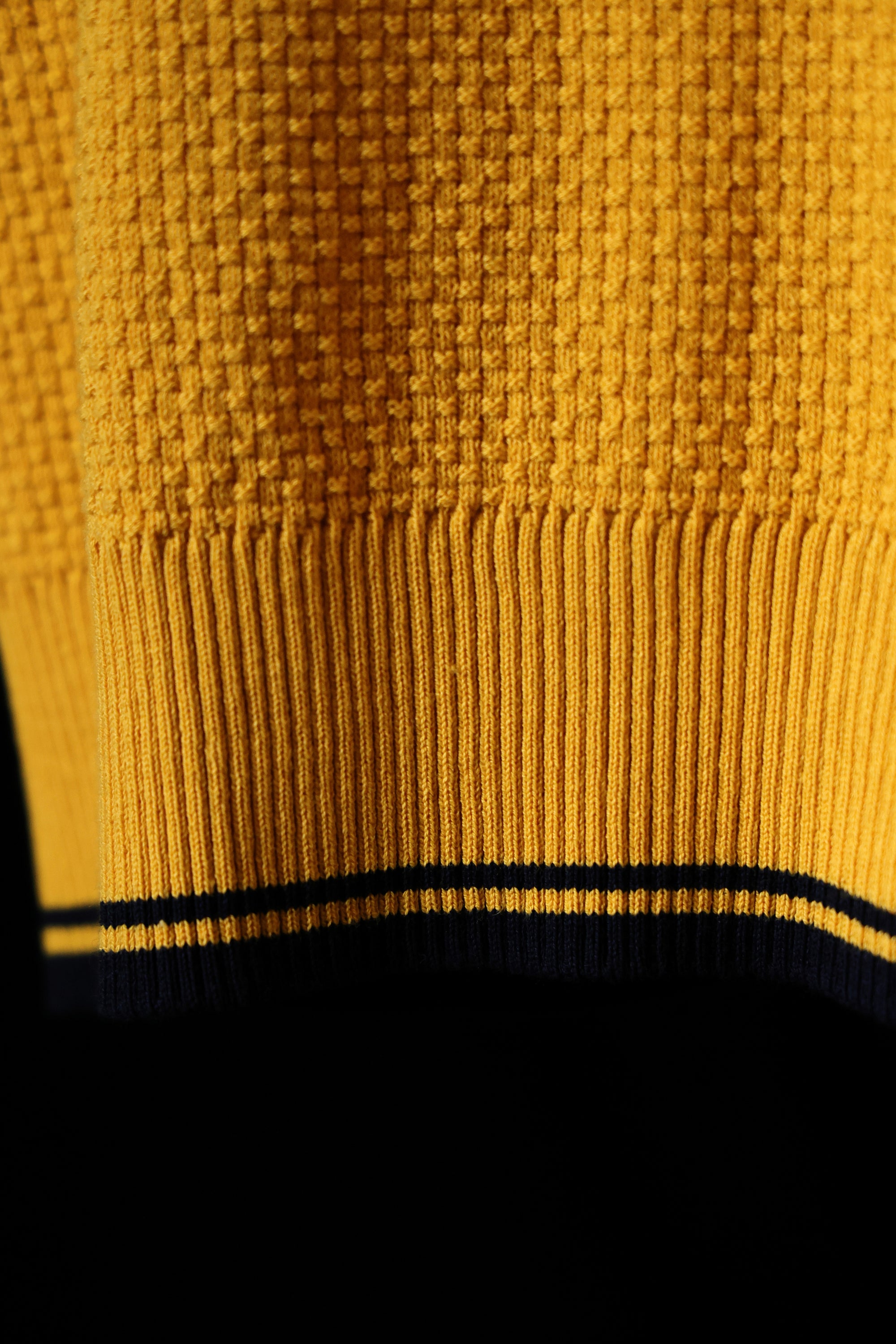 Ugentle Buttonless Cotton Knitted Polo Amber Gold