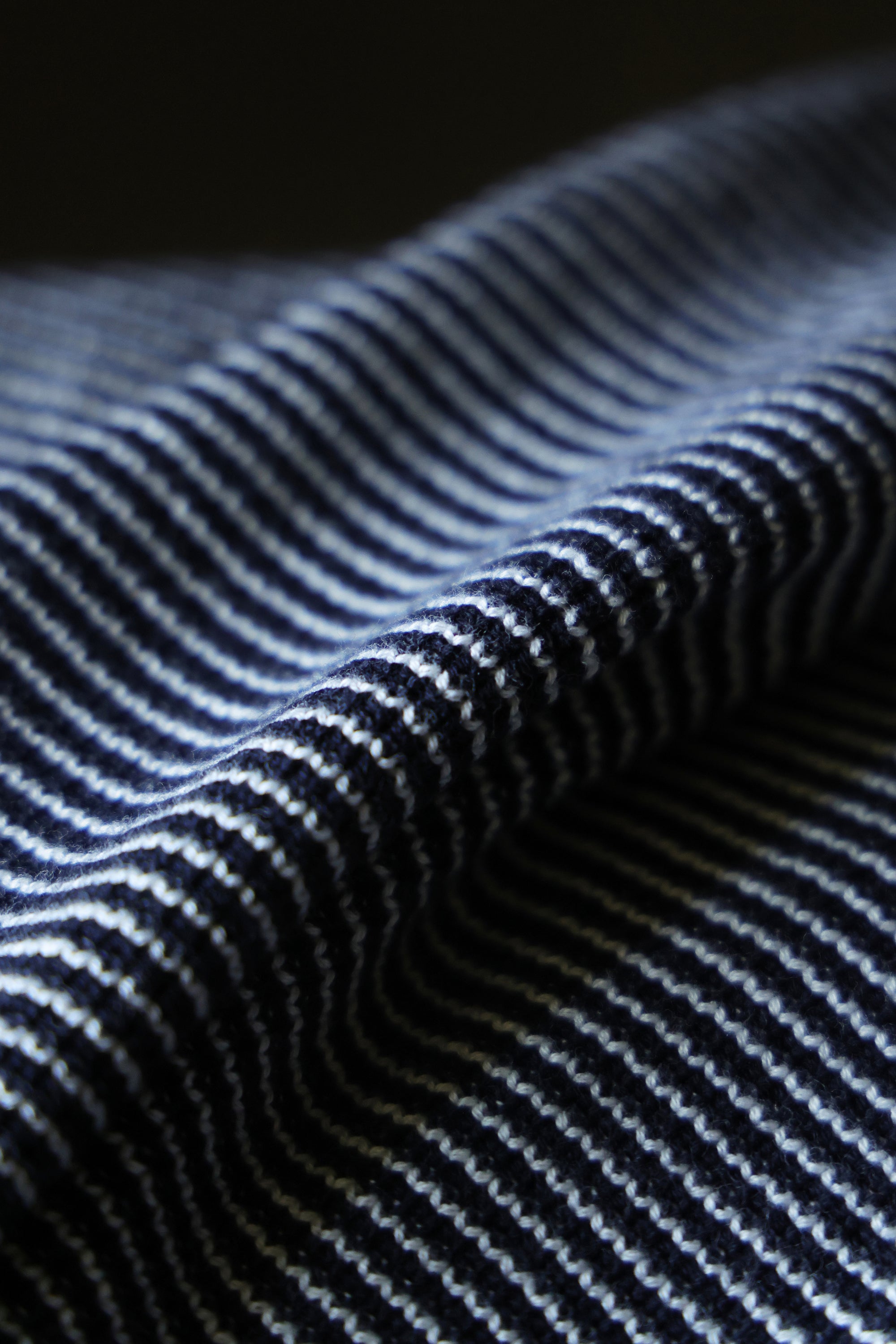 Ugentle Open Collar Cotton Knitted Polo Indigo
