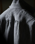 Ugentle Spread Collar Linen Shirt — Grey