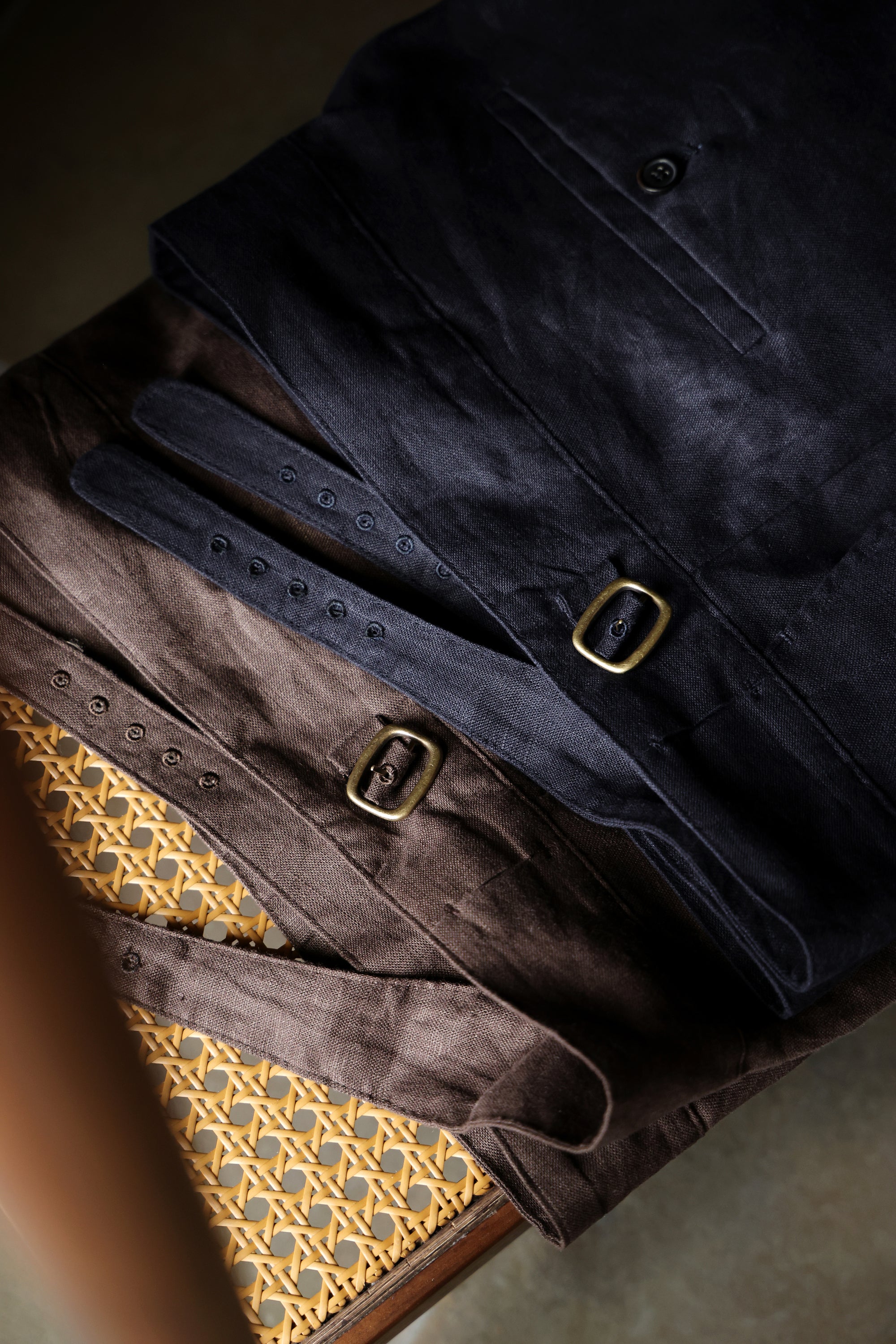 Ugentle Gurkha Linen Shorts — Brown