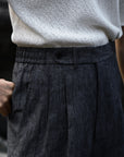 Ugentle Linen Shorts — Denim