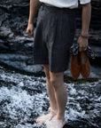 Ugentle Linen Shorts — Denim