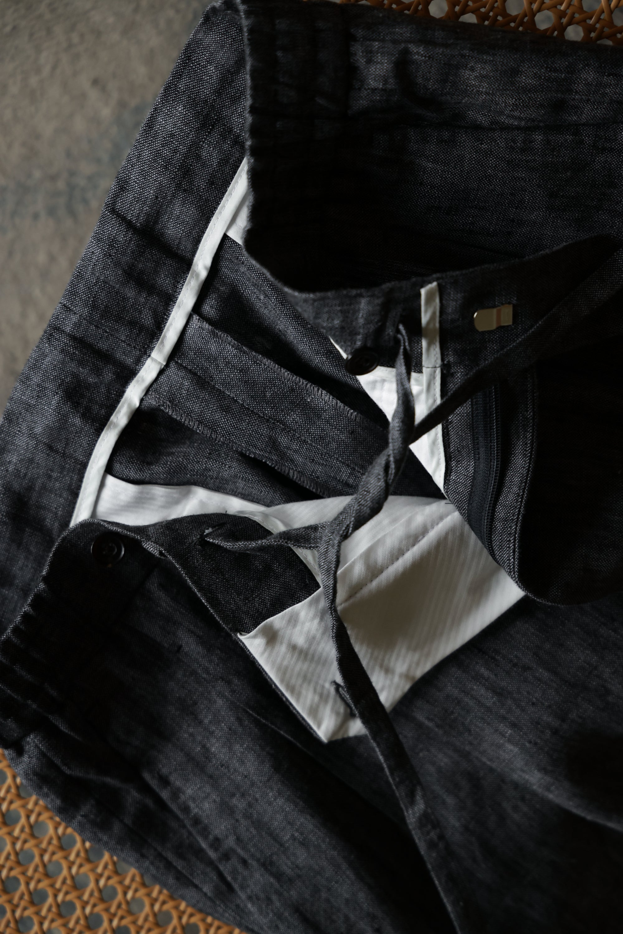 Ugentle Linen Shorts — Denim