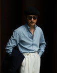 Ugentle One-piece Collar Shirt — Washed Denim