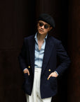 Ugentle One-piece Collar Shirt — Washed Denim
