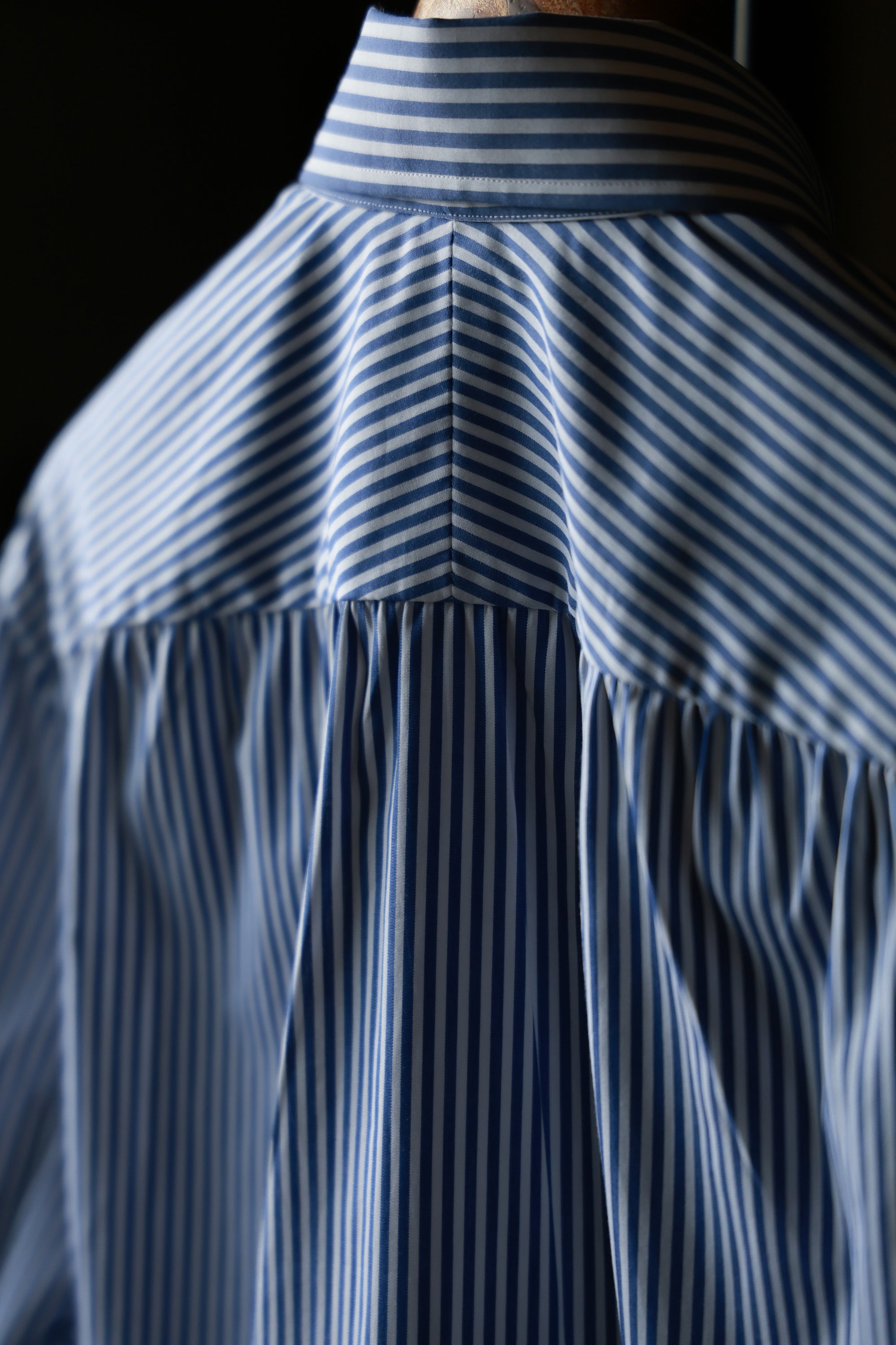 Ugentle Button Down Collar Shirt — Blue Pencil Stripe